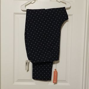 𝅺NWT, Additional Elle Alexa Printed Pull-on ankle pants in Navy, Size 20